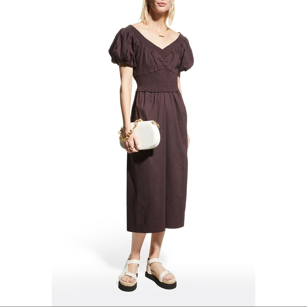 A.L.C Adena Linen Off-the-Shoulder Dress